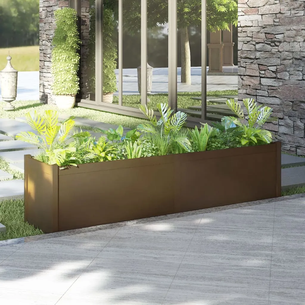 vidaXL Fioriera da Giardino Miele 200x50x50 cm Legno Massello di Pino