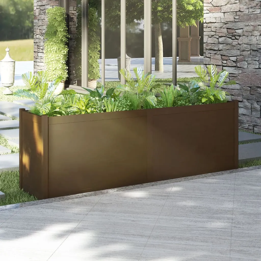 vidaXL Fioriera da Giardino Miele 200x50x70 cm Legno Massello di Pino