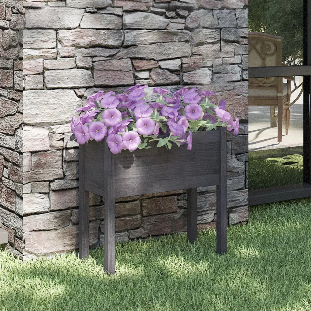 vidaXL Fioriera da Giardino Grigia 70x31x70 cm Legno Massello di Pino