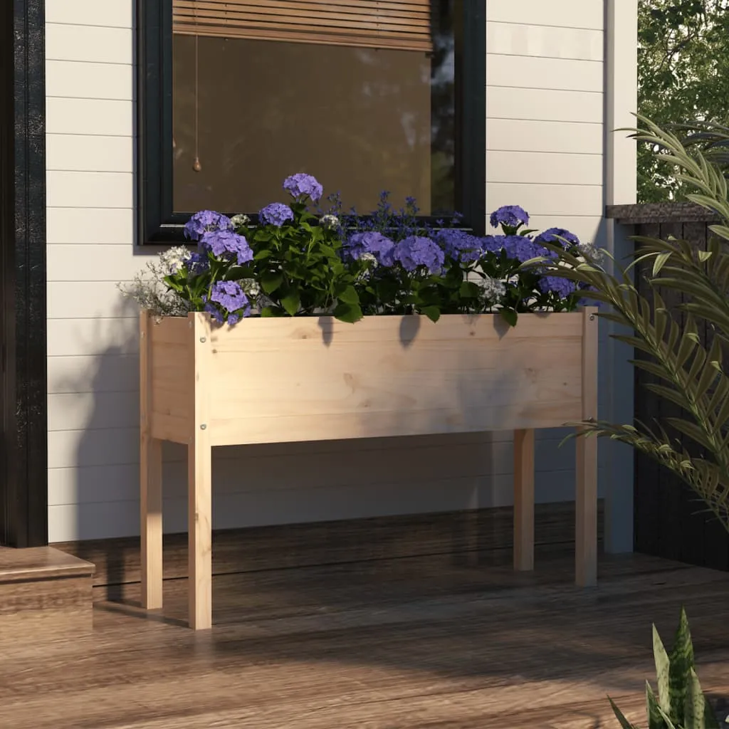 vidaXL Fioriera da Giardino 110x31x70 cm in Legno Massello di Pino