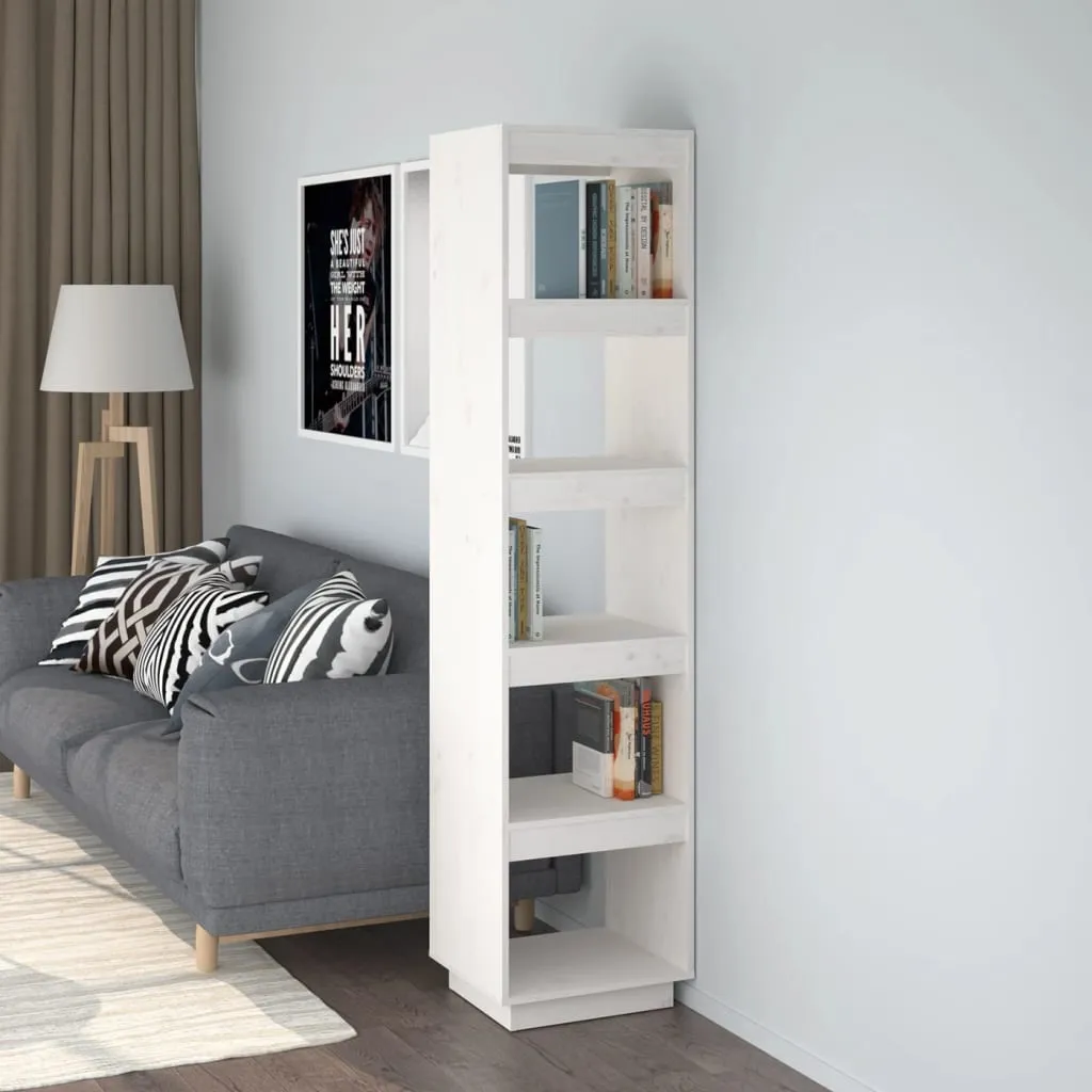 vidaXL Libreria/Divisorio Bianco 40x35x167cm in Legno Massello di Pino