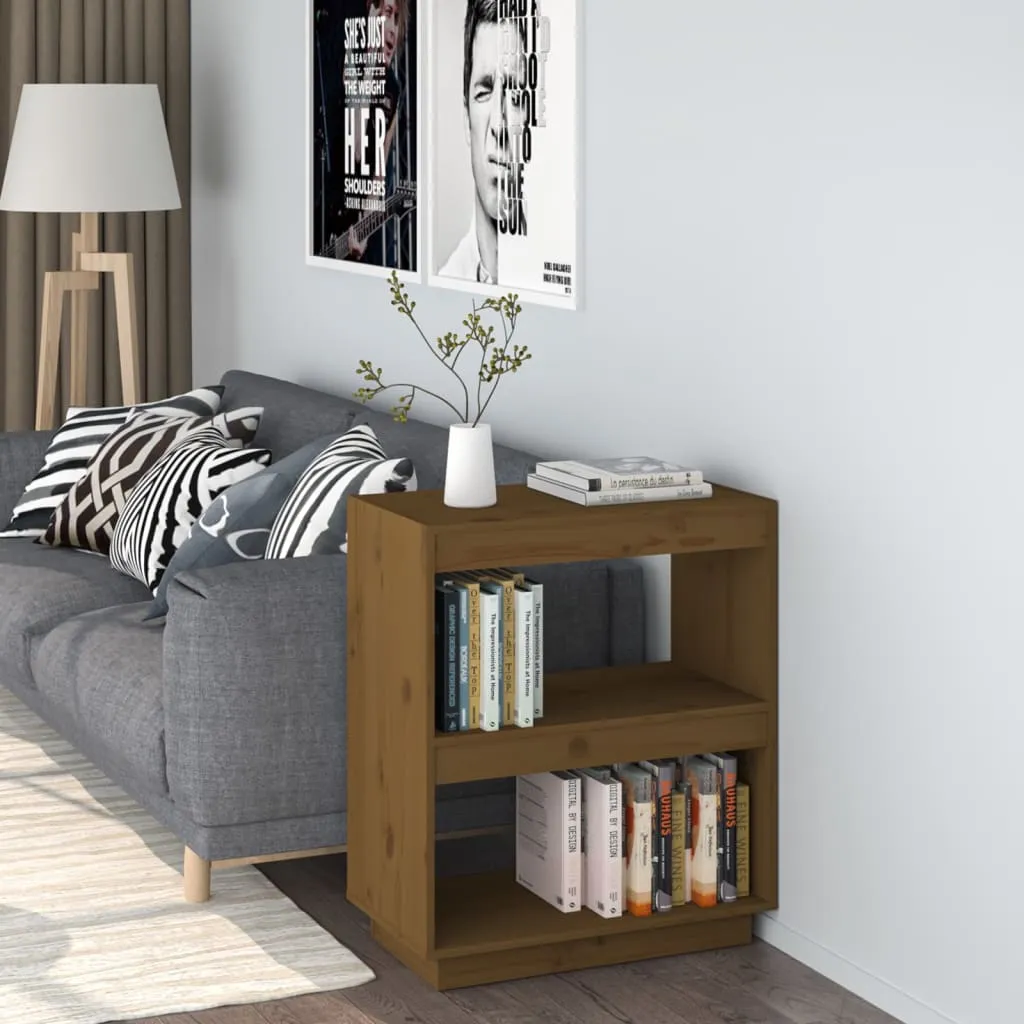 vidaXL Libreria Marrone Miele 60x35x71 cm in Legno Massello di Pino