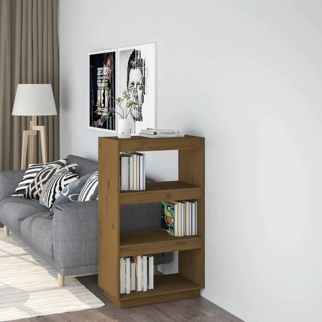 vidaXL Libreria/Divisorio Miele 60x35x103 cm in Legno Massello di Pino