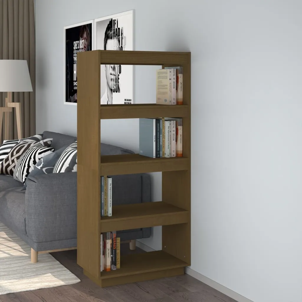 vidaXL Libreria/Divisorio Miele 60x35x135 cm in Legno Massello di Pino