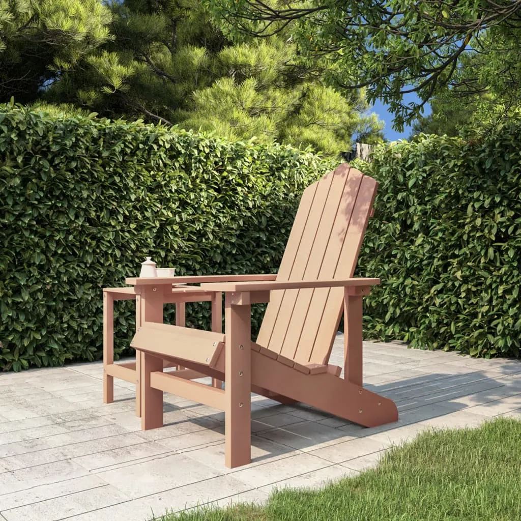 vidaXL Sedia da Giardino Adirondack Marrone HDPE