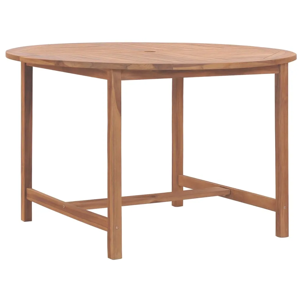 vidaXL Tavolo da Pranzo da Giardino Ø110x75 cm Legno Massello di Teak