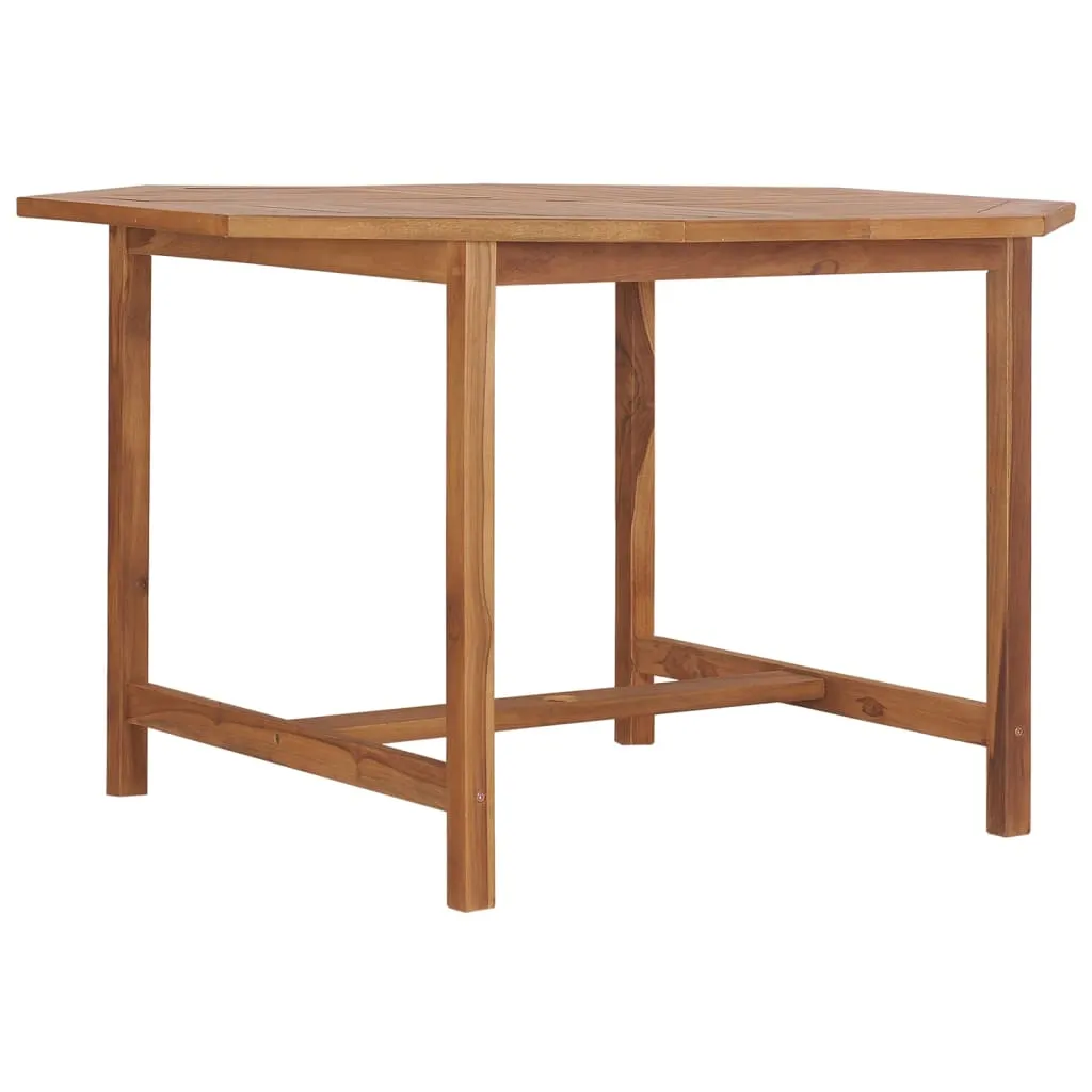 vidaXL Tavolo Pranzo da Giardino Ø110x110x75 cm Legno Massello di Teak