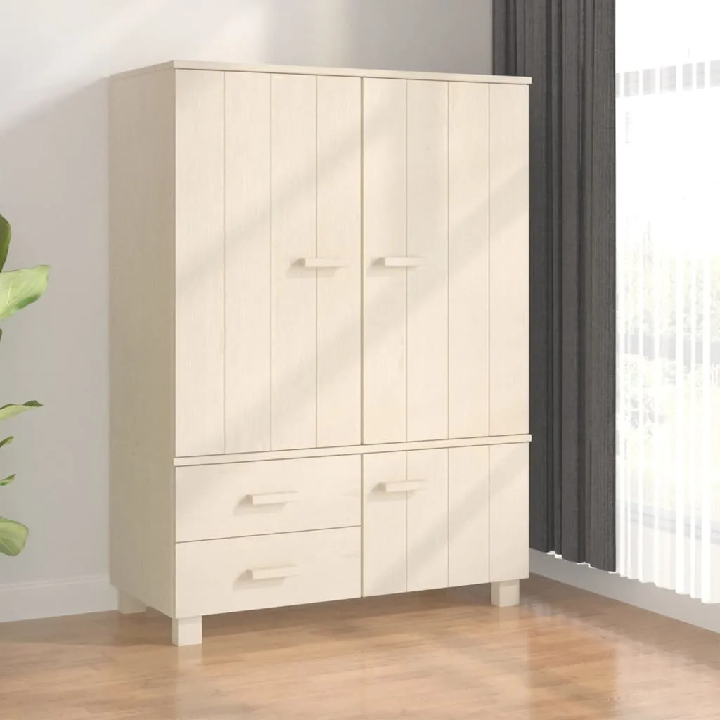 vidaXL Armadio HAMAR Miele 99x45x137 cm in Legno Massello di Pino