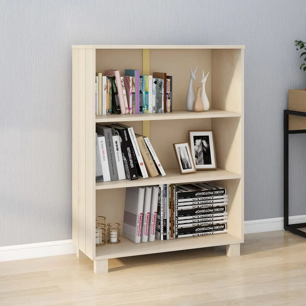 vidaXL Libreria HAMAR Miele 85x35x112 cm in Legno Massello di Pino