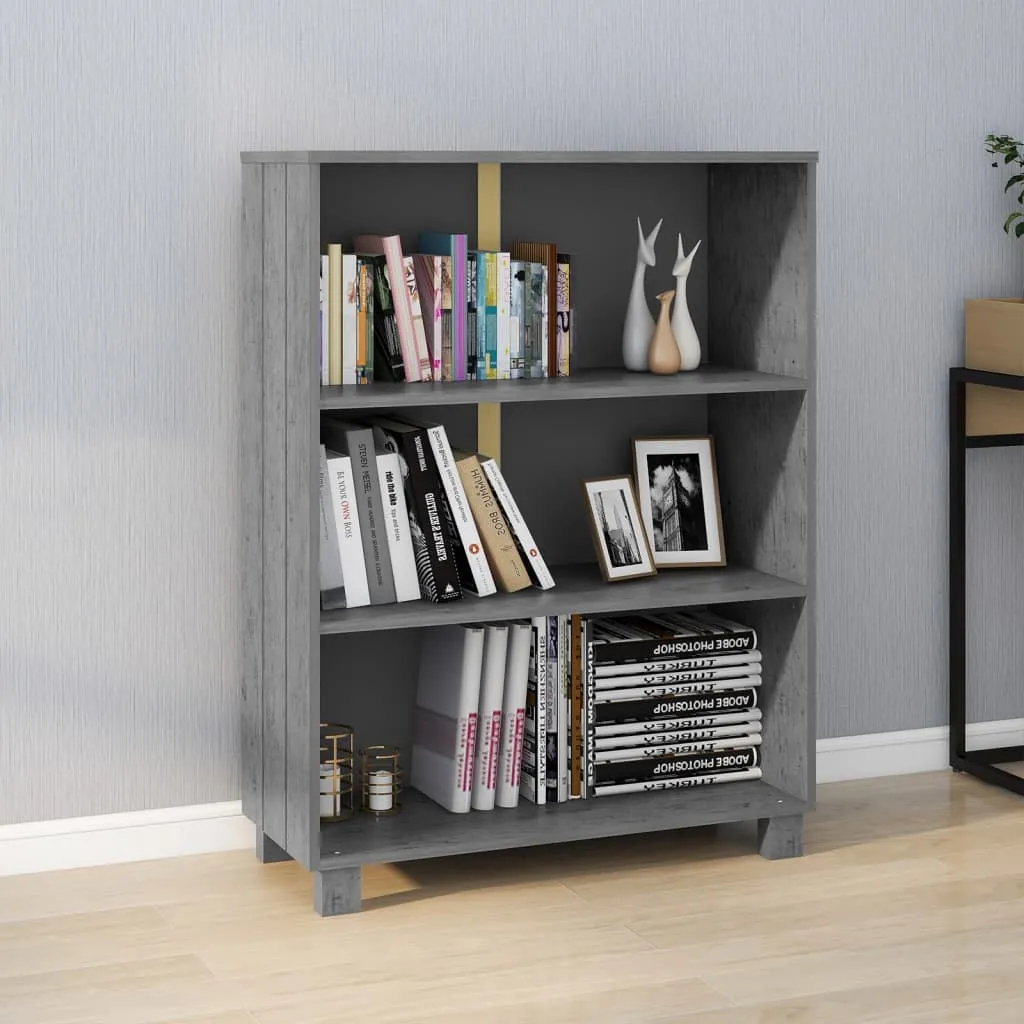 vidaXL Libreria HAMAR Grigio Scuro 85x35x112 cm Legno Massello di Pino