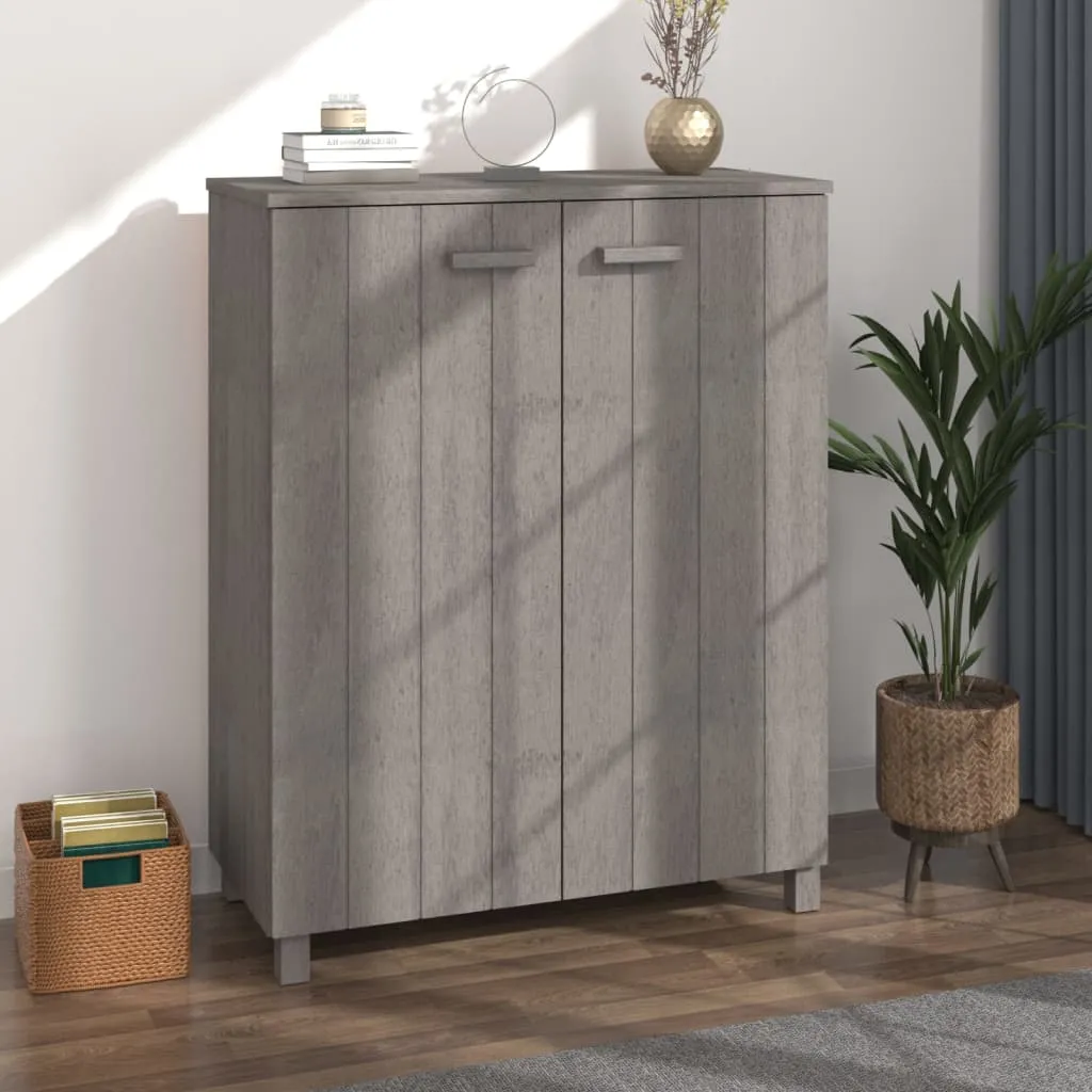 vidaXL Scarpiera HAMAR Grigio Chiaro 85x40x108 cm in Legno di Pino