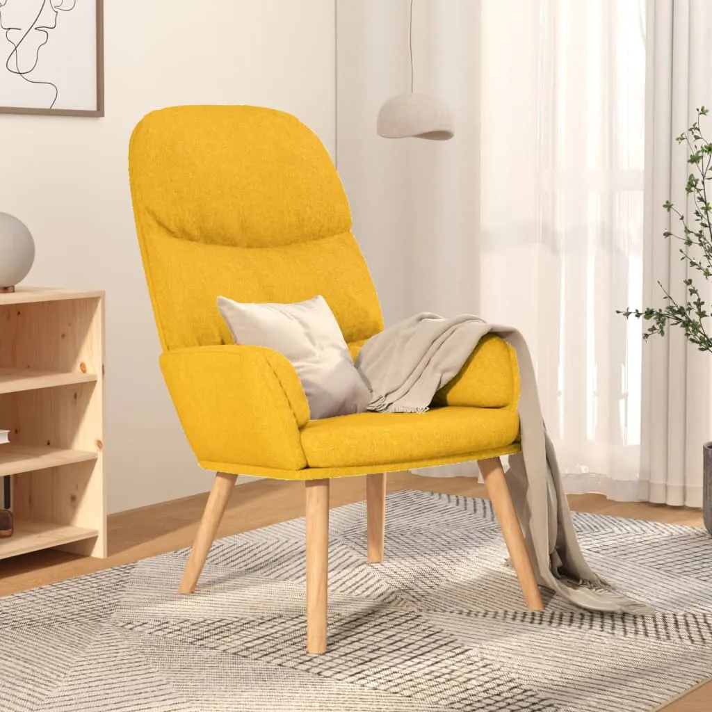 vidaXL Sedia Relax Giallo Senape in Tessuto