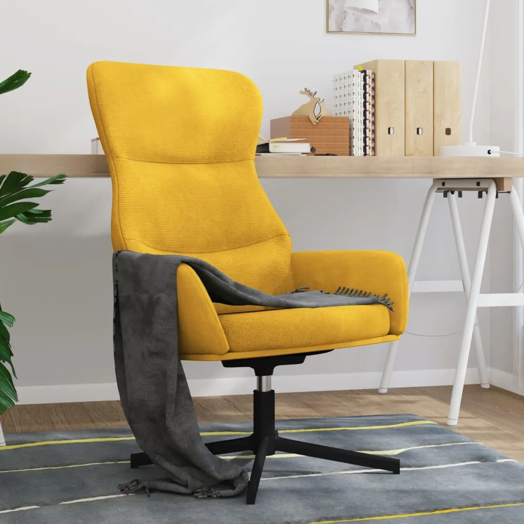 vidaXL Sedia Relax Giallo Senape in Velluto