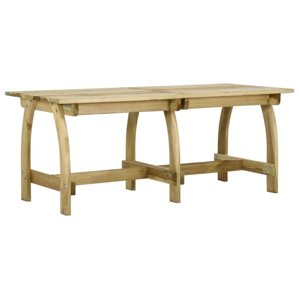 vidaXL Tavolo da Giardino 220x74x75 cm in Legno di Pino Impregnato