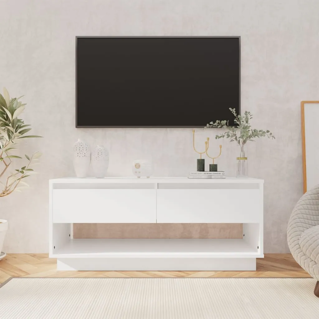 vidaXL Mobile TV Bianco 102x41x44 cm in Legno Multistrato