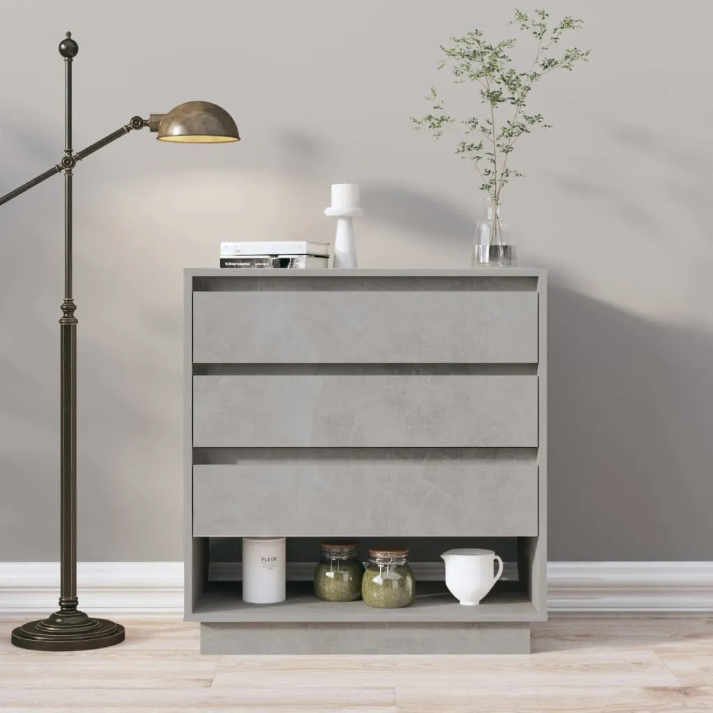 vidaXL Credenza Grigio Cemento 70x41x75 cm in Truciolato