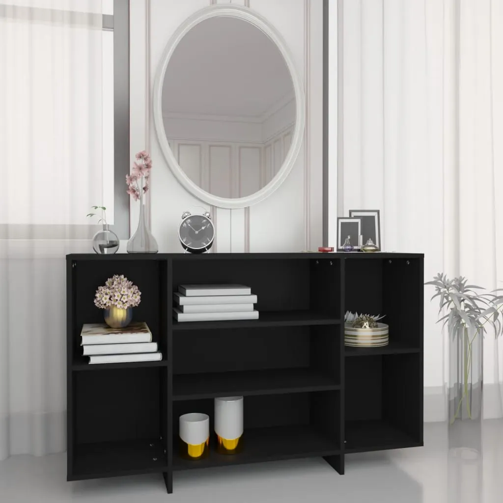 vidaXL Credenza Nera 120x30x75 cm in Truciolato