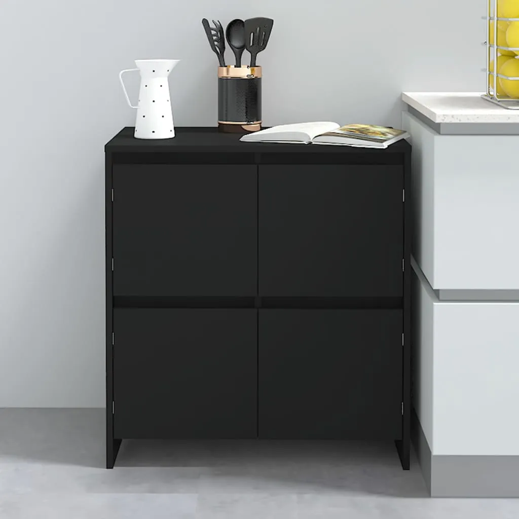 vidaXL Credenza Nera 70x41x75 cm in Truciolato