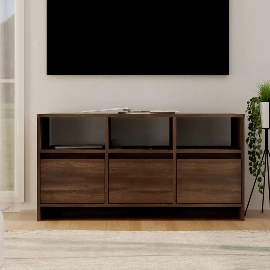 vidaXL Mobile Porta TV Marrone Rovere 102x37,5x52,5 cm in Truciolato