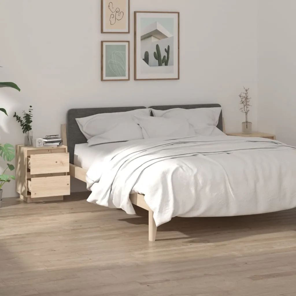 vidaXL Comodini 2 pz 40x35x50 cm in Legno Massello di Pino