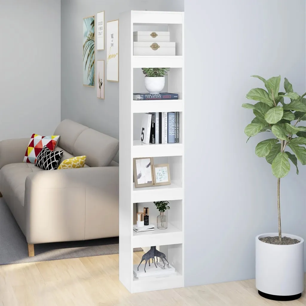 vidaXL Libreria/Divisorio Bianco Lucido 40x30x198 cm