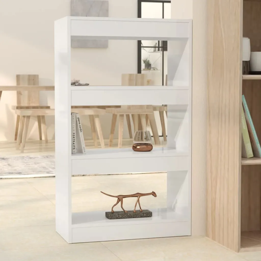 vidaXL Libreria/Divisorio Bianco Lucido 60x30x103 cm