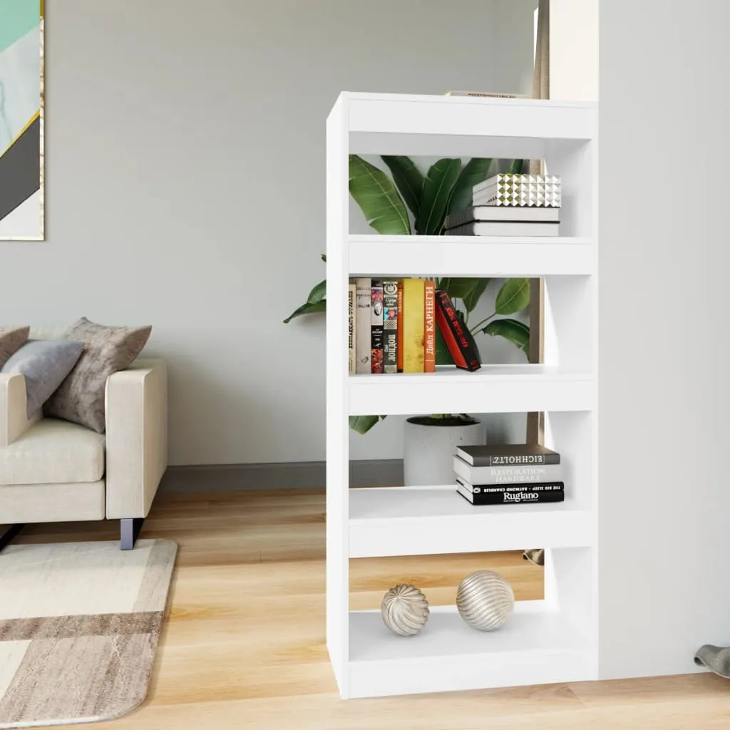 vidaXL Libreria/Divisorio Bianco 60x30x135 cm in Legno Multistrato