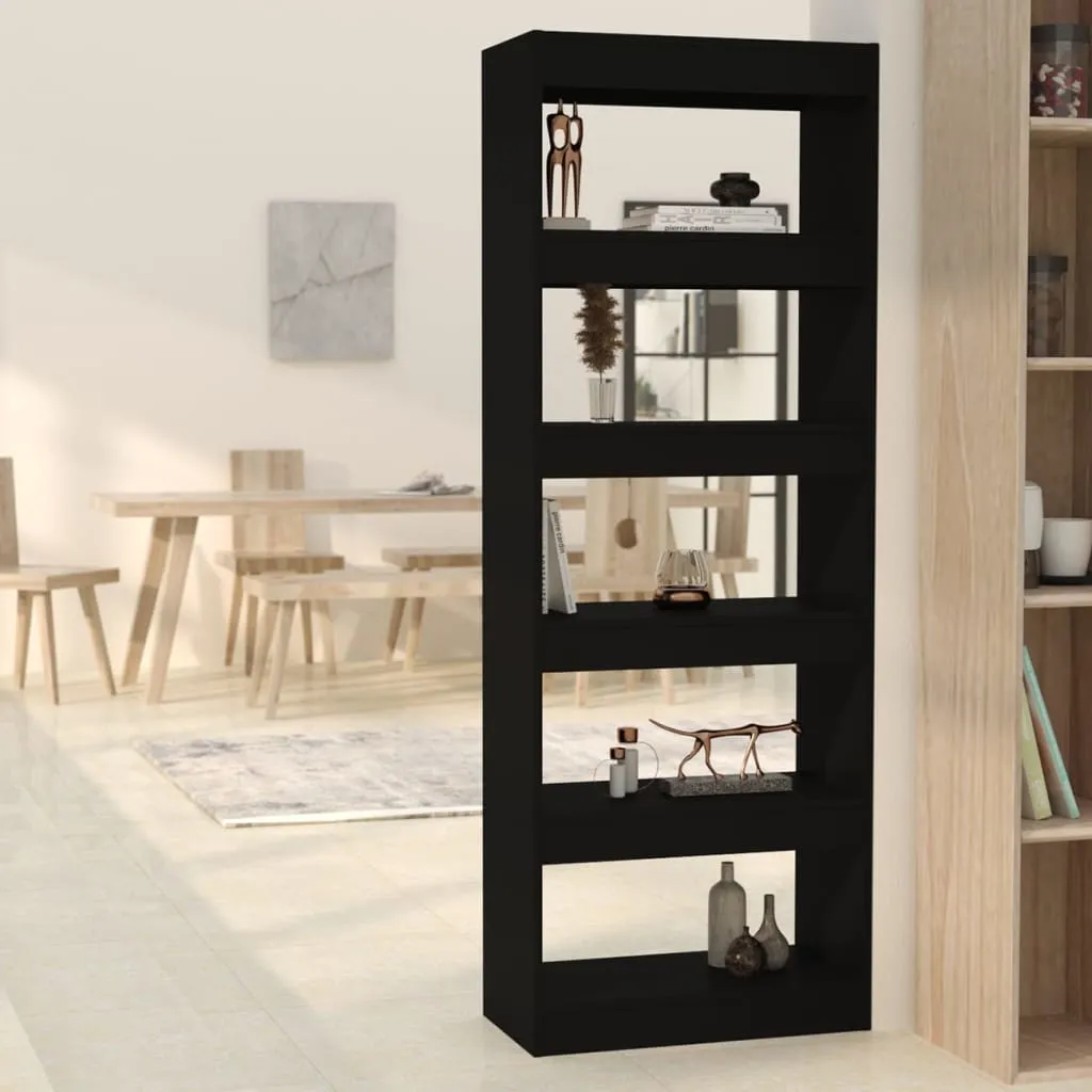 vidaXL Libreria/Divisorio Nero 60x30x166 cm in Truciolato