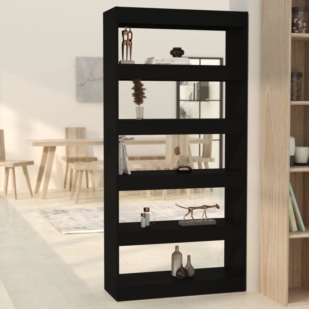 vidaXL Libreria/Divisorio Nero 80x30x166 cm in Truciolato