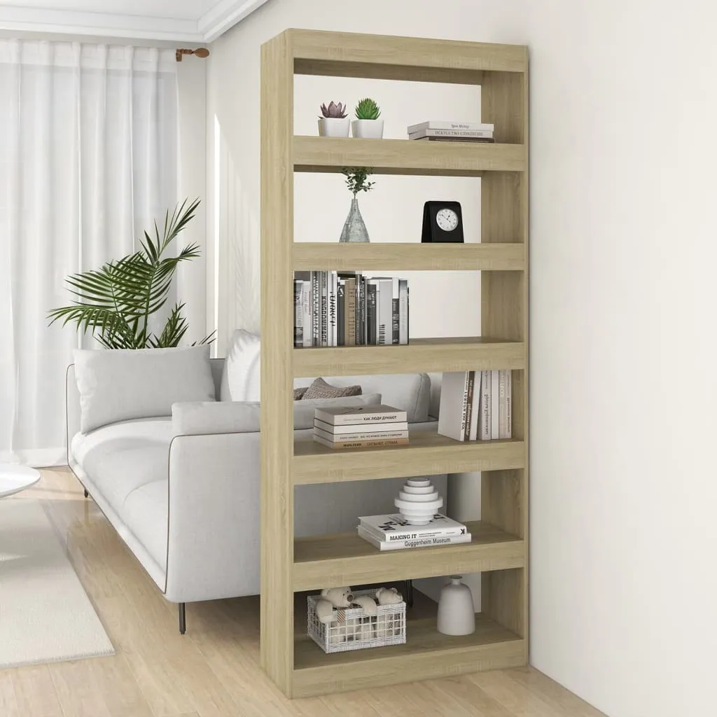 vidaXL Libreria/Divisorio Rovere Sonoma 80x30x198 cm in Truciolato