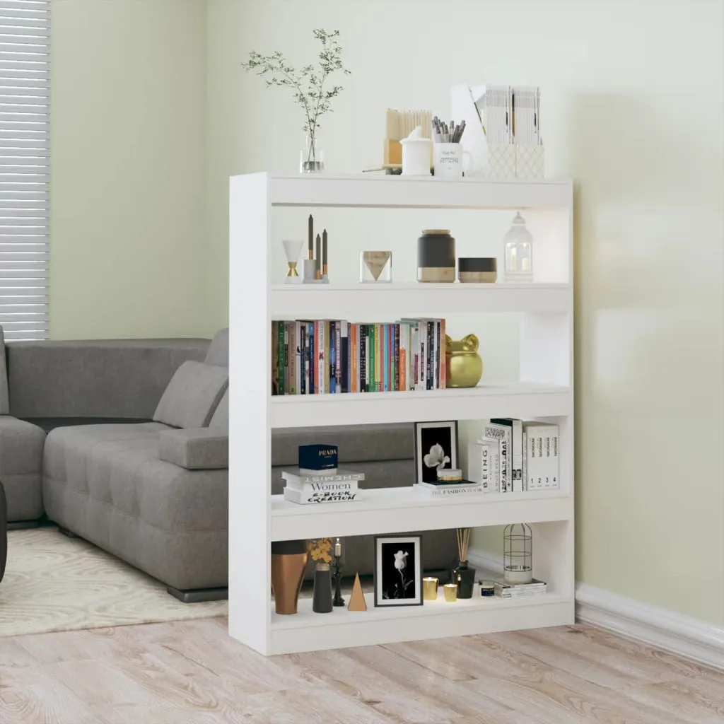 vidaXL Libreria/Divisorio Bianco Lucido 100x30x135 cm