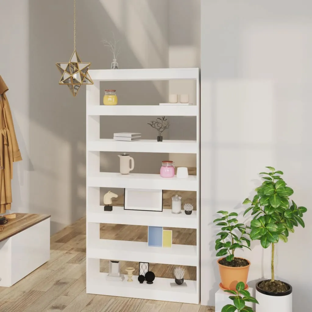 vidaXL Libreria/Divisorio Bianco 100x30x198 cm in Legno Ingegnerizzato