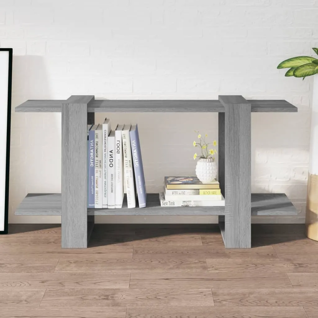 vidaXL Libreria Grigio Marrone 100x30x51 cm in Legno Multistrato