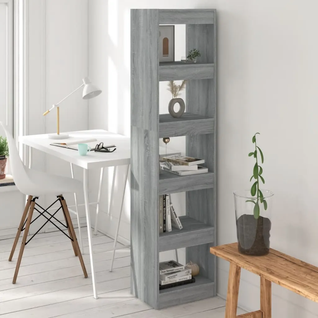 vidaXL Libreria/Divisorio Grigio Sonoma 40x30x166 cm