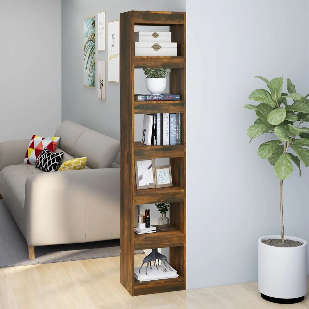 vidaXL Libreria/Divisorio Rovere Fumo 40x30x198 cm