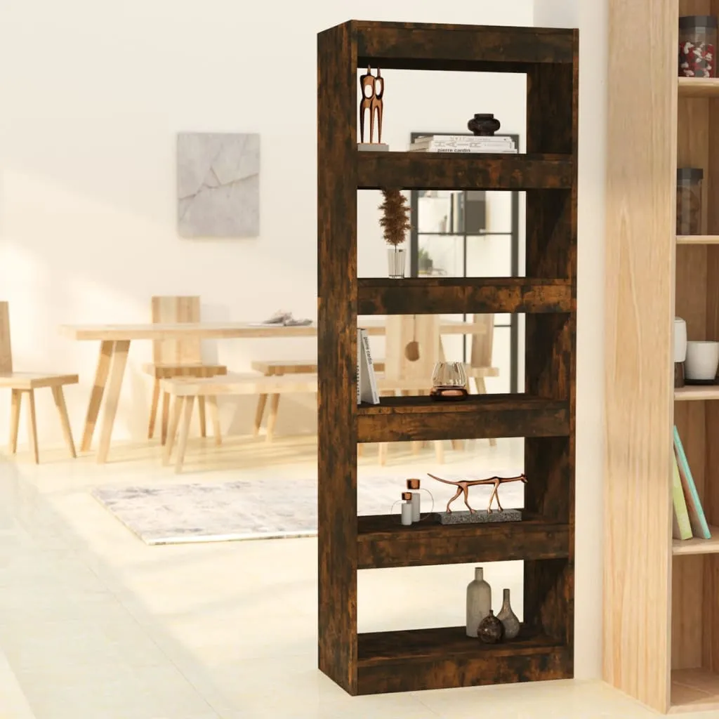 vidaXL Libreria/Divisorio Rovere Fumo 60x30x166 cm in Truciolato