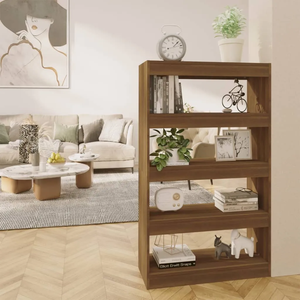 vidaXL Libreria/Divisorio Rovere Marrone 80x30x135 cm in Truciolato