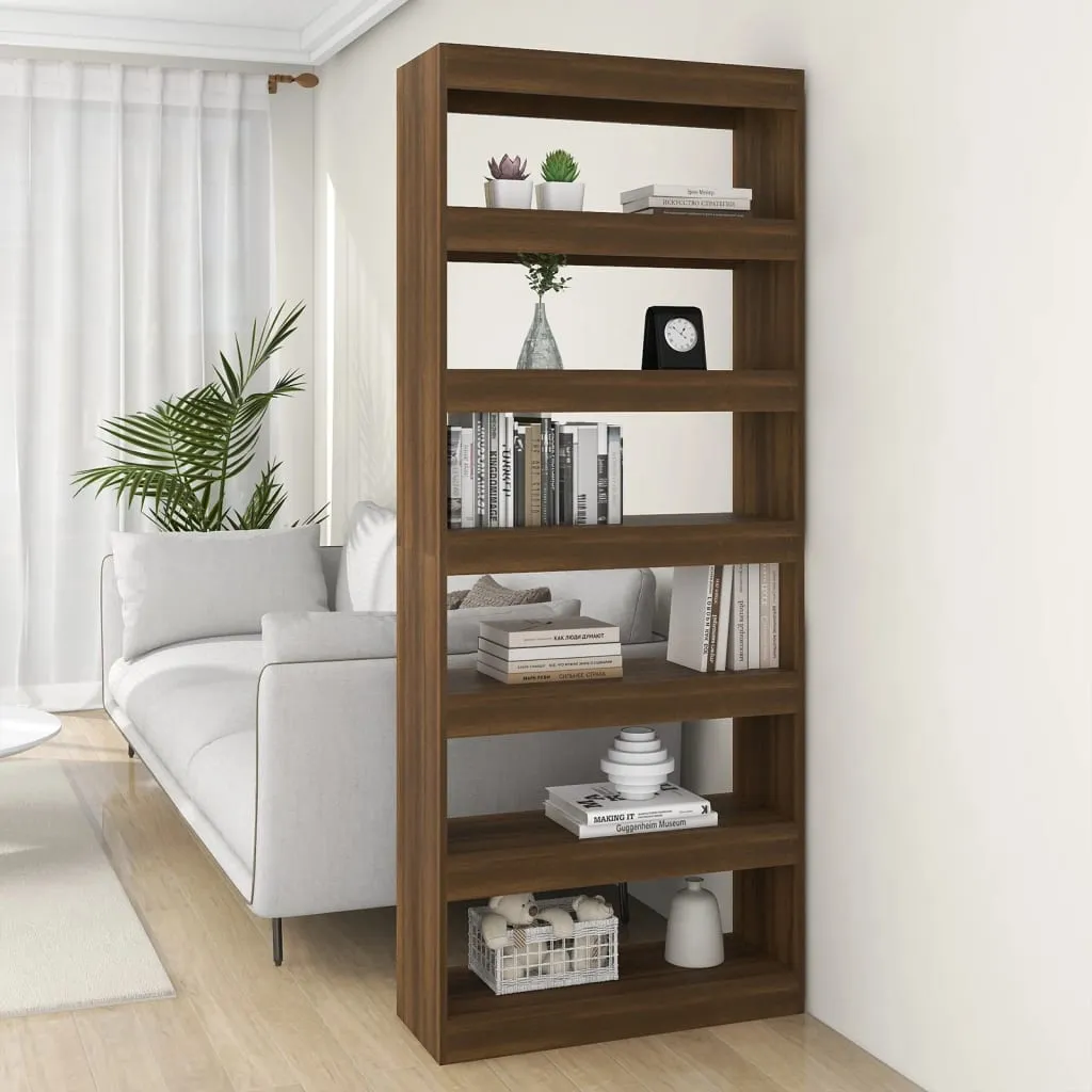 vidaXL Libreria/Divisorio Rovere Marrone 80x30x198 cm in Truciolato