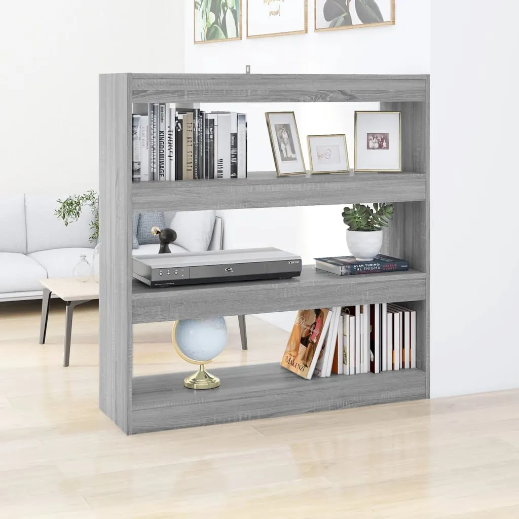 vidaXL Libreria/Divisorio Grigio Sonoma 100x30x103 cm