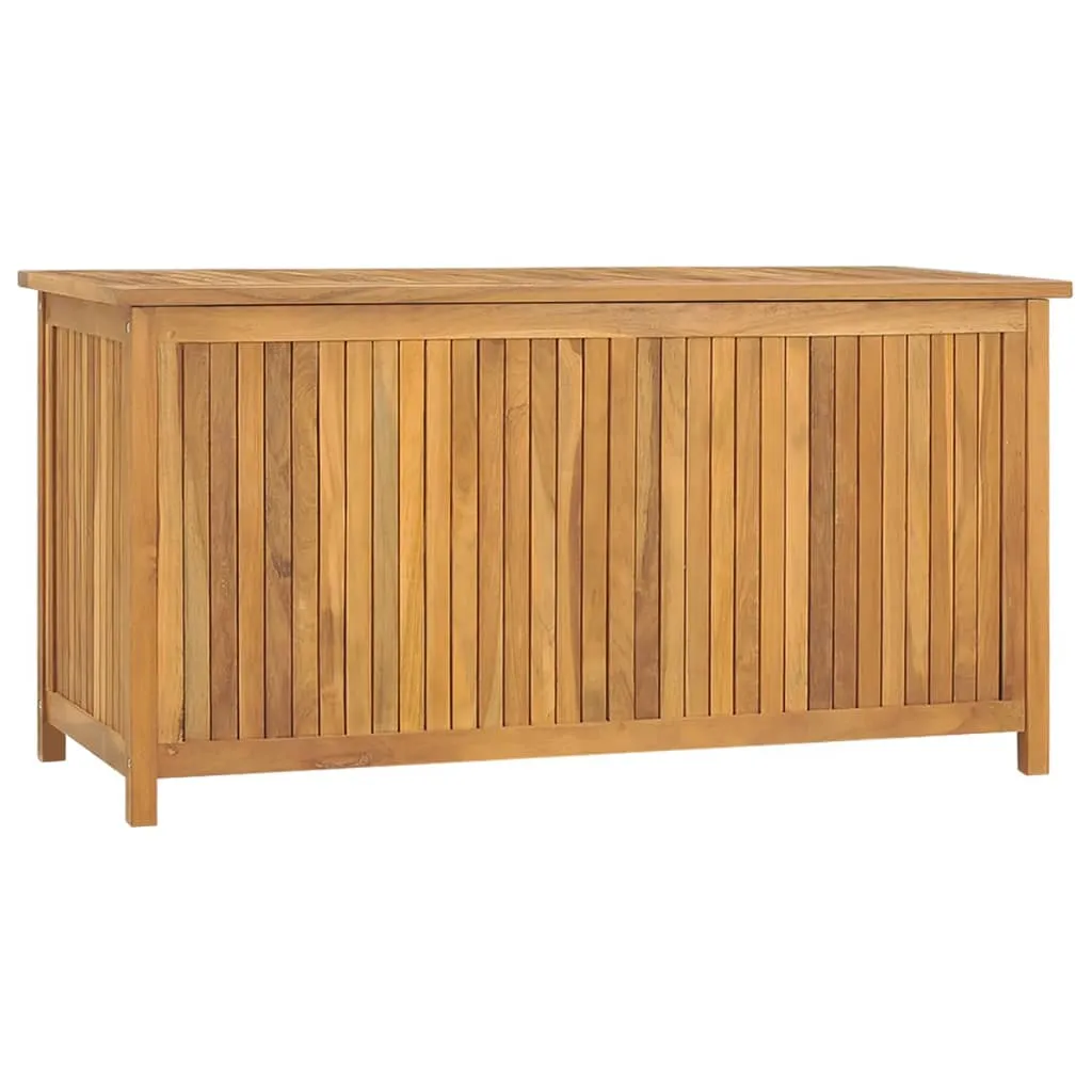 vidaXL Cassa da Giardino 114x50x58 cm in Legno Massello di Teak