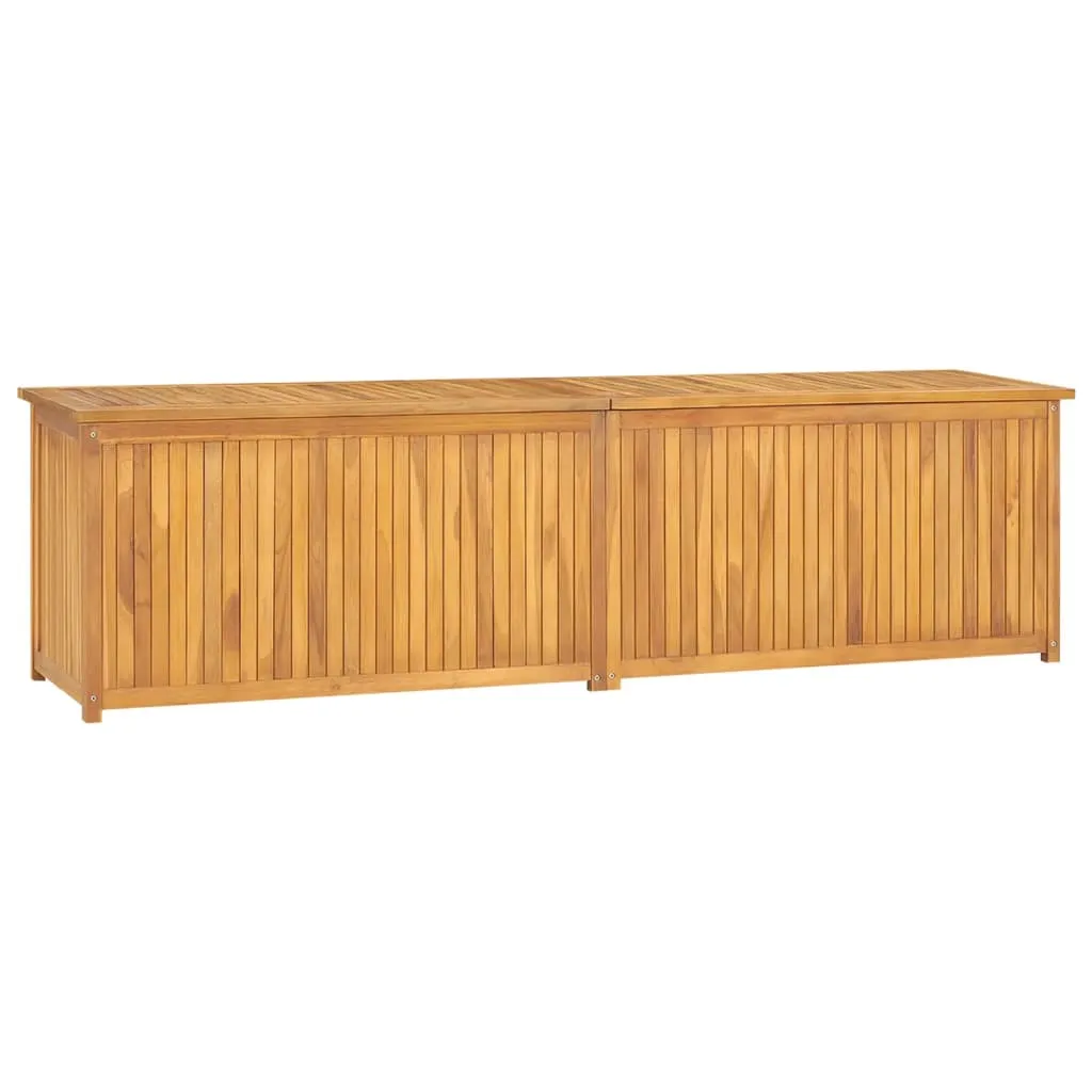 vidaXL Cassa da Giardino 200x50x55 cm in Legno Massello di Teak