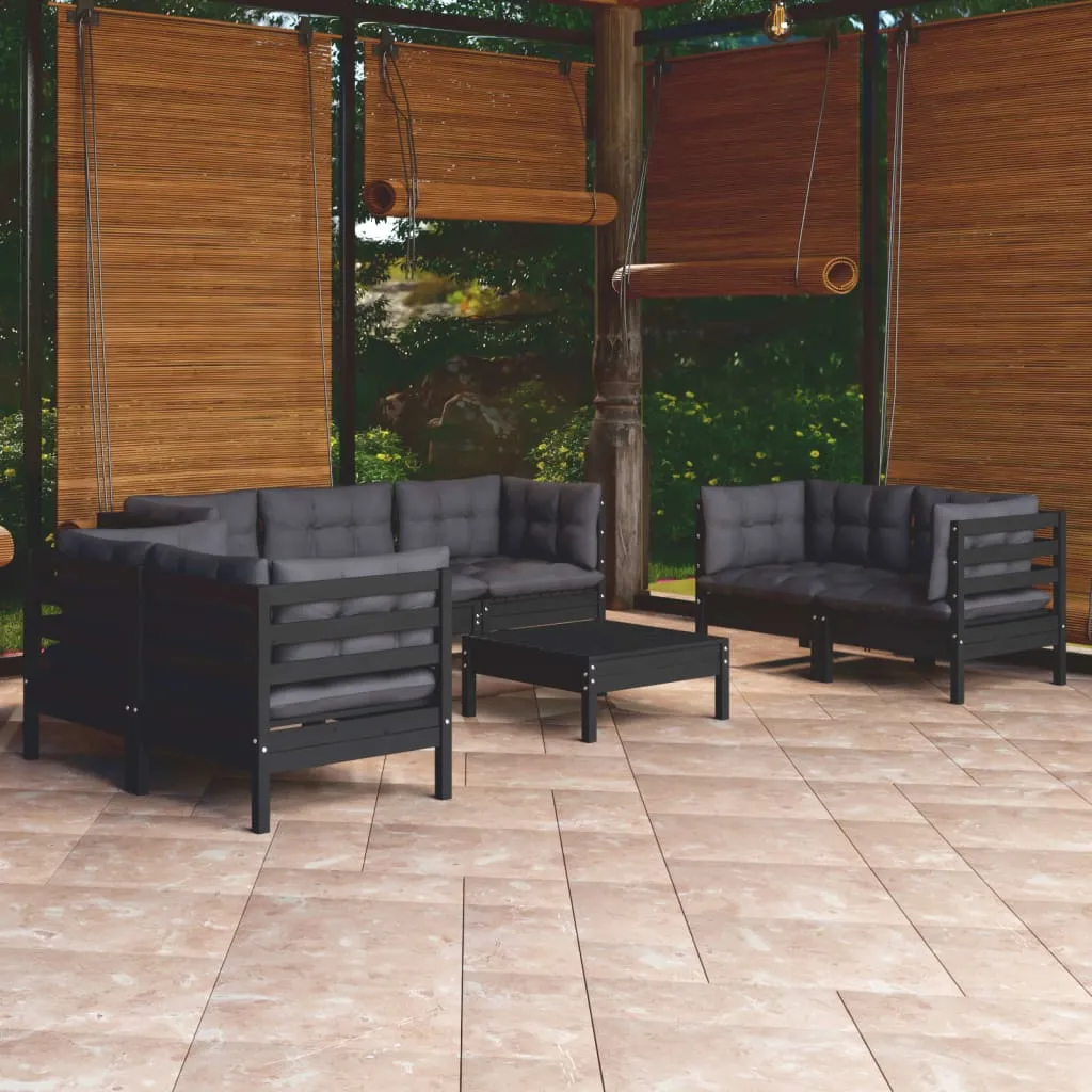 vidaXL Set Divani da Giardino 8 pz con Cuscini Legno di Pino