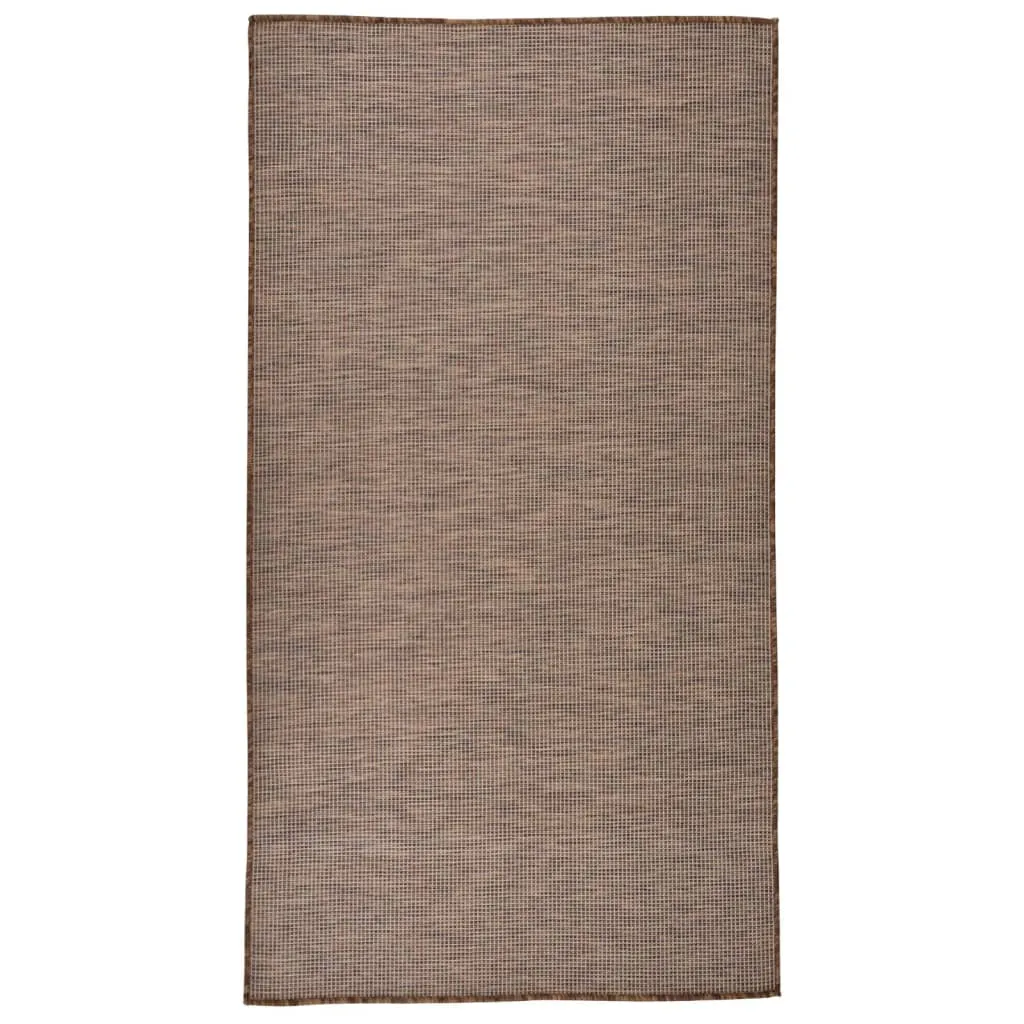 vidaXL Tappeto da Esterni a Tessitura Piatta 80x150 cm Marrone