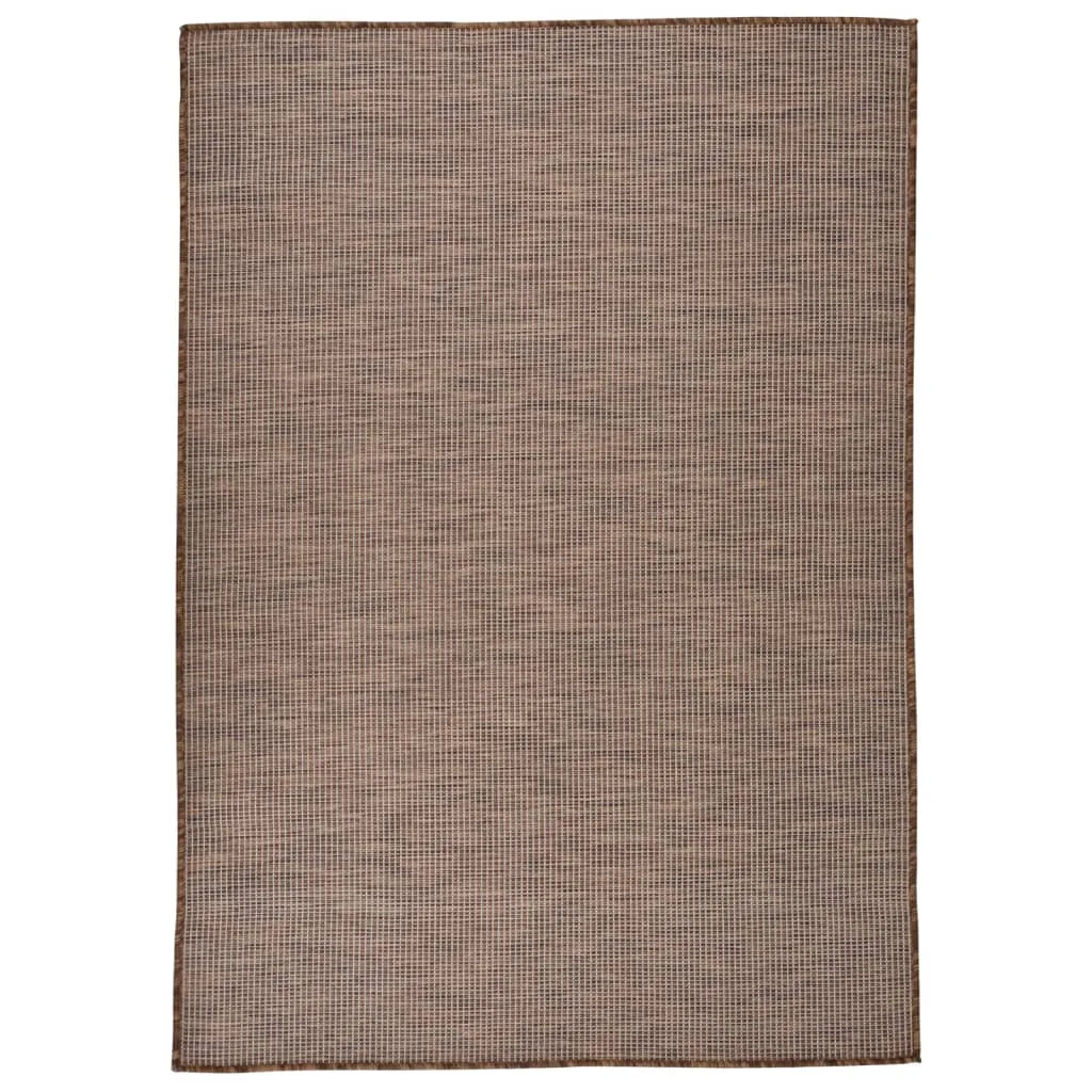 vidaXL Tappeto da Esterni a Tessitura Piatta 160x230 cm Marrone