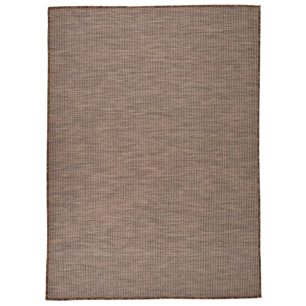 vidaXL Tappeto da Esterni a Tessitura Piatta 200x280 cm Marrone