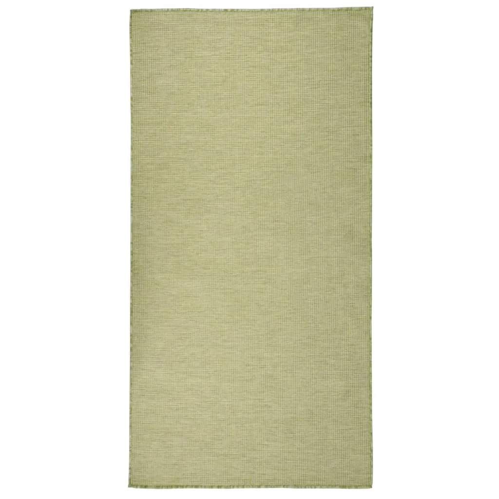 vidaXL Tappeto da Esterni a Tessitura Piatta 100x200 cm Verde