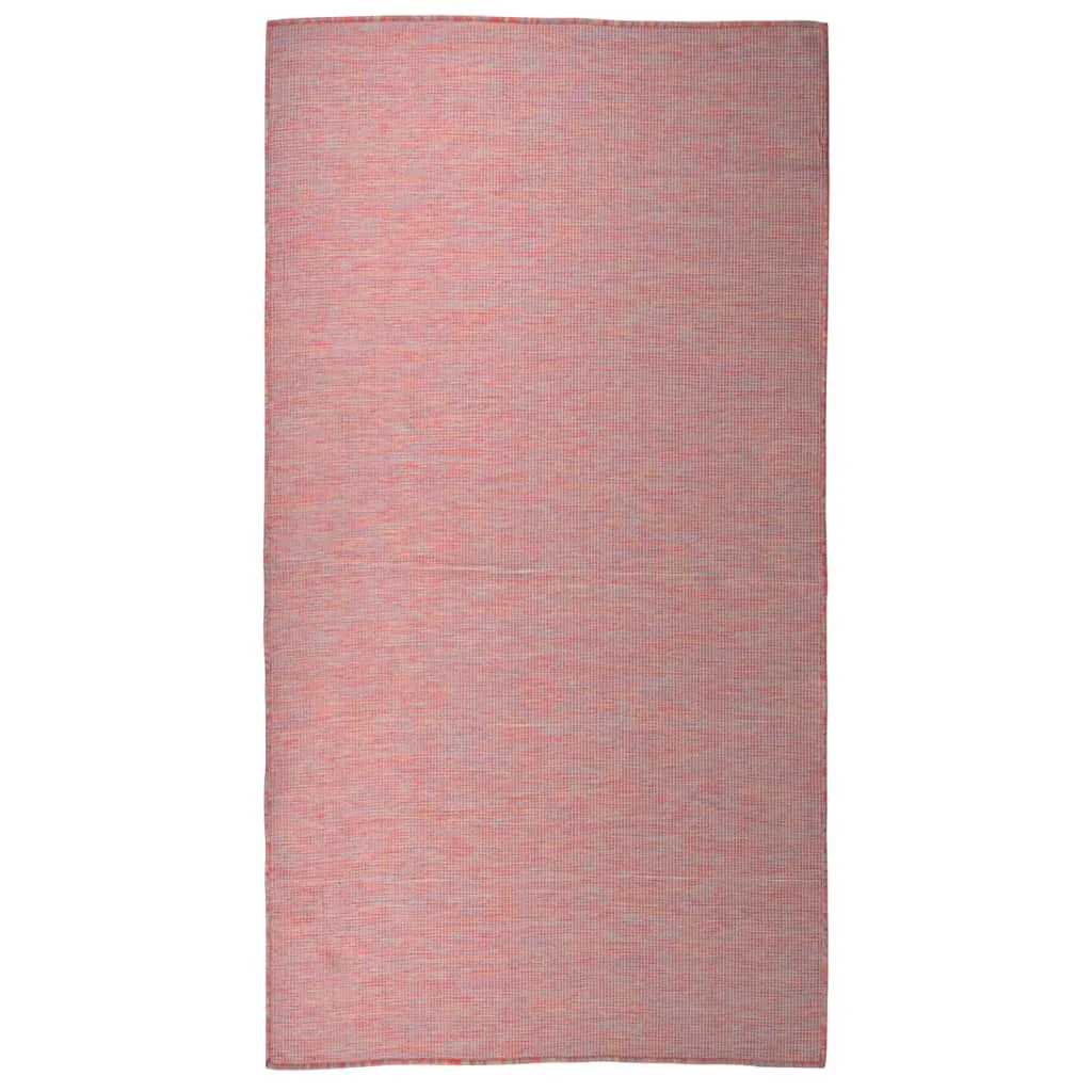 vidaXL Tappeto da Esterni a Tessitura Piatta 80x150 cm Rosso