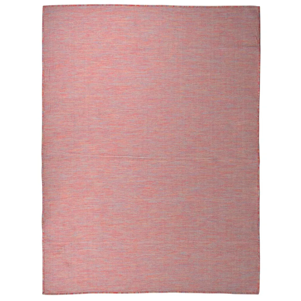 vidaXL Tappeto da Esterni a Tessitura Piatta 120x170 cm Rosso