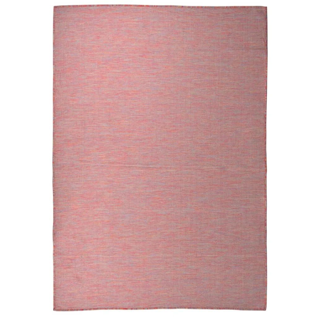 vidaXL Tappeto da Esterni a Tessitura Piatta 160x230 cm Rosso