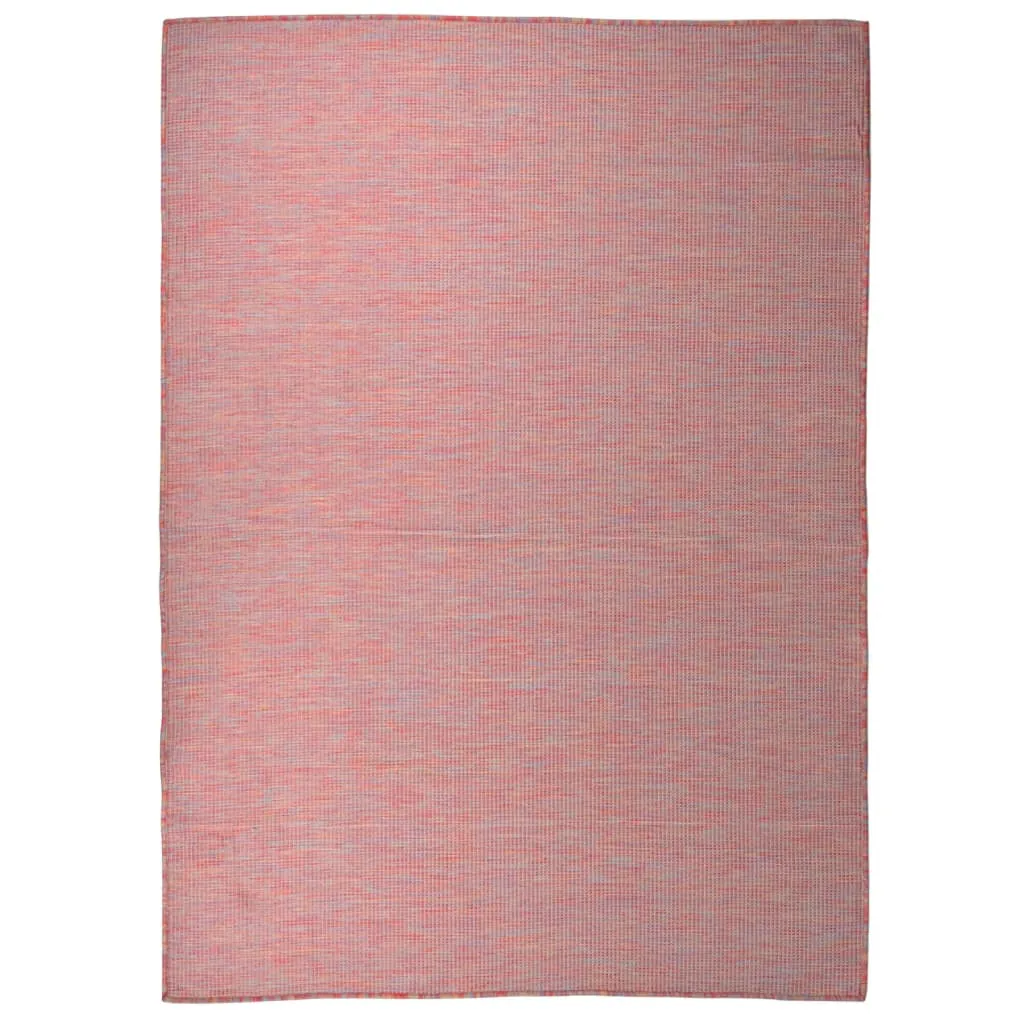 vidaXL Tappeto da Esterni a Tessitura Piatta 200x280 cm Rosso